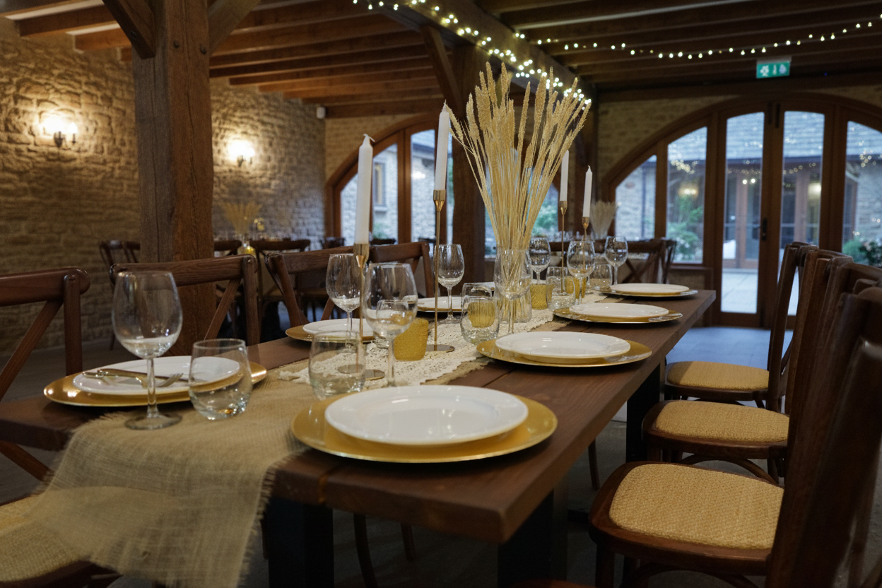 Exklusiver Crossback Stuhl mieten – Rustikaler Holzstuhl für Vintage-Hochzeiten & Events  – 4