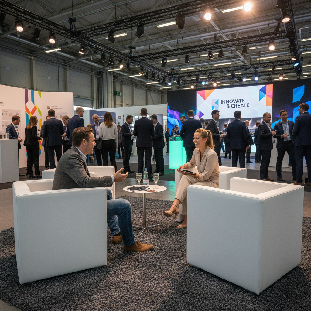 Weißer Loungesessel mieten – Clubsessel in Kunstleder für Business & Messe – 4