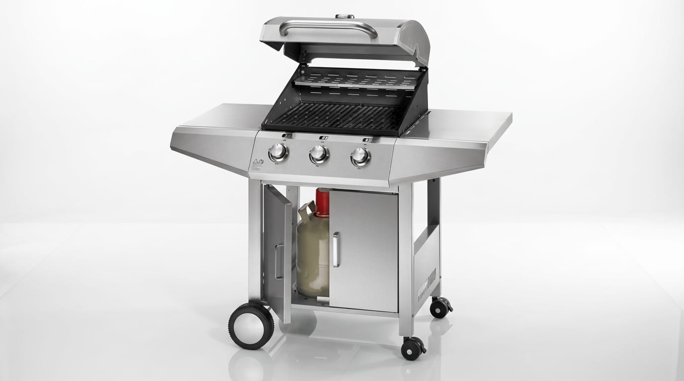 Großer Holzkohlegrill (100x60 cm) & Gasgrill mit 3 Heizzonen – Inklusive Reinigung – 2