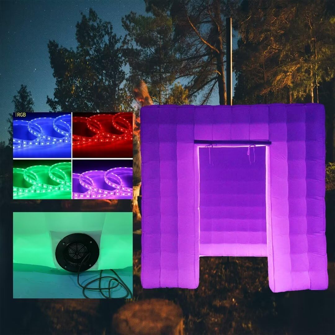 Kulissenzelt Fotozelt Kulisse beleuchtet Fotostandzelt Photozelt mit LED-Licht Luftgebläse 2,5 m – Thumbnail 8