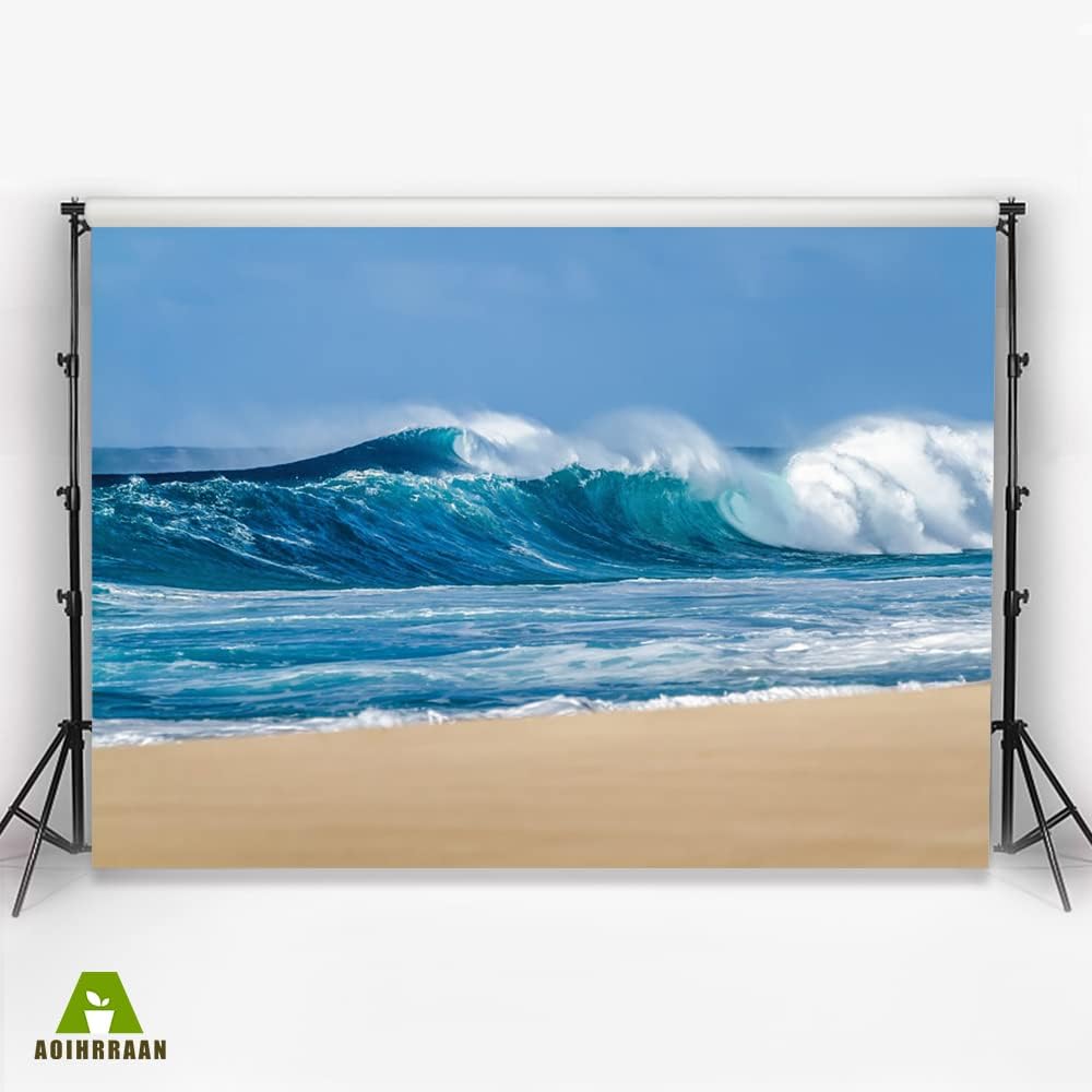 Ozeanstrand Hintergrund 3 x 2 m tropisch Strand Ozeanblau Himmel Wellen Meer Landschaft – 2