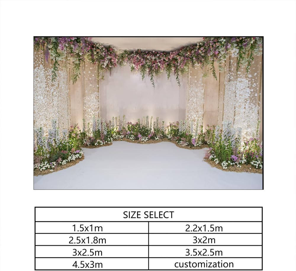 Bühnendekoration Hintergrund 3 x 2m Blumen Fotografie Hochzeit Fotoshooting Portraitfotos Fotostudio – 4